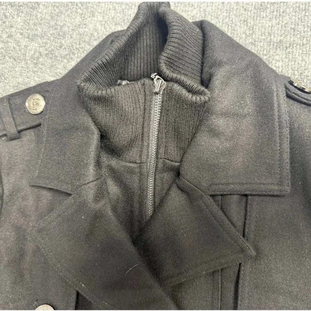 VTG Robert Philippe Women's Small Black Double Breasted Wool Blend Jacket NEW - Picture 10 of 14